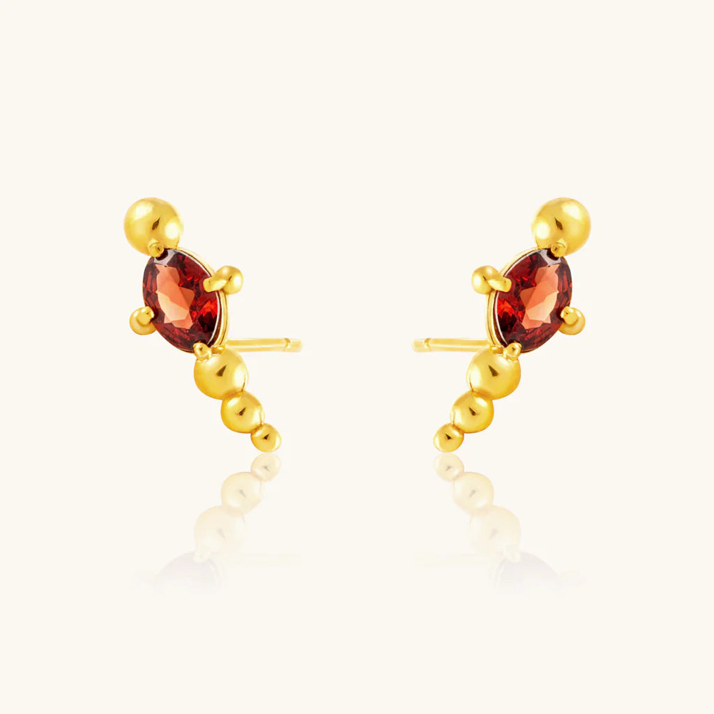 SUNLIGHT GARNET EARRINGS