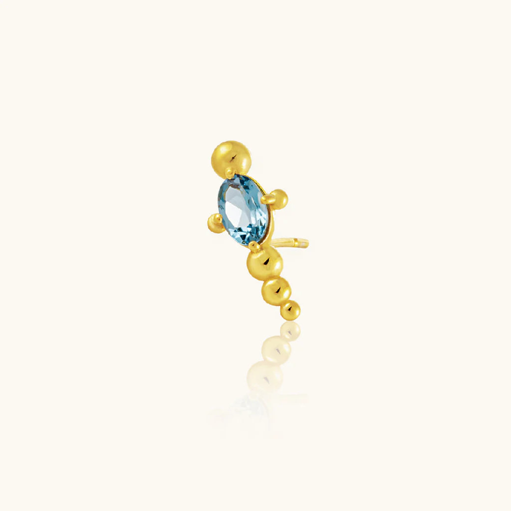 SUNLIGHT LONDON BLUE TOPAZ SINGLE EARRING